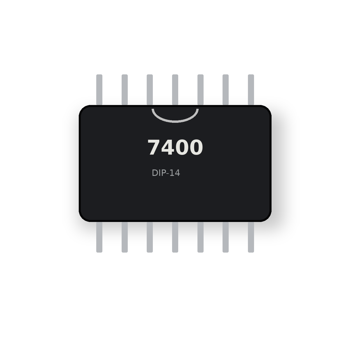 7400 IC Quad 2-Input NAND Gate DIP-14