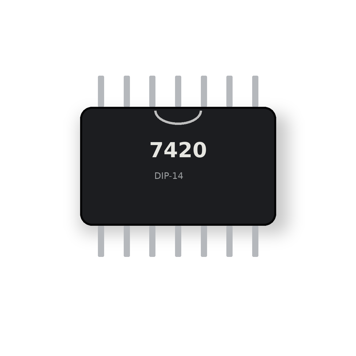7420 IC Dual 4-Input NAND Gate