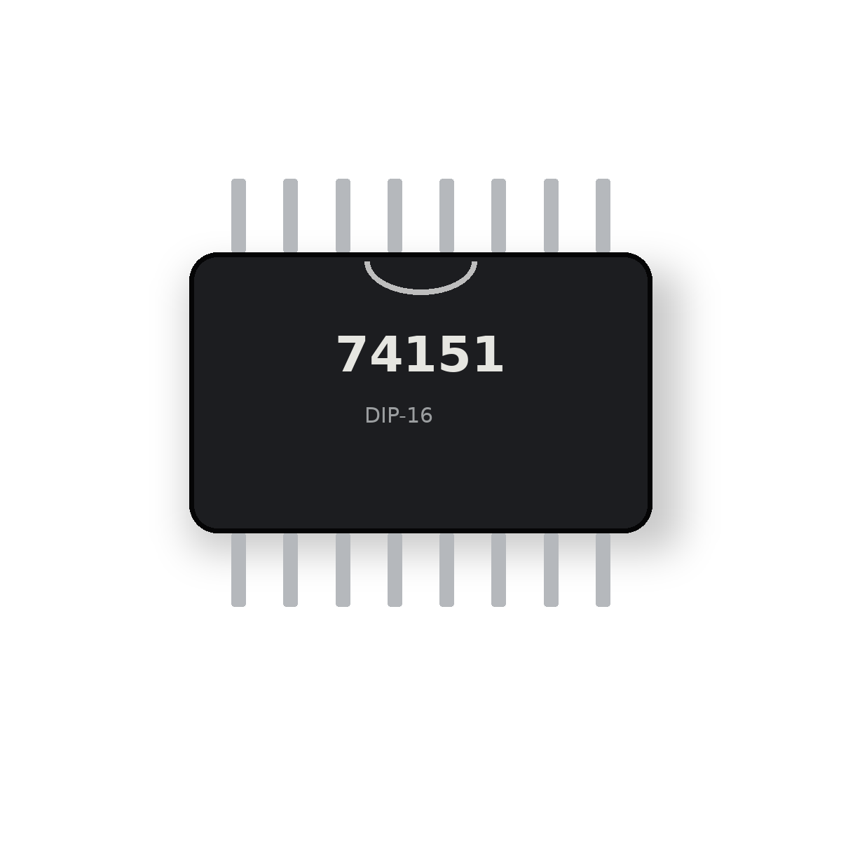 74151 IC Multiplexer Single 8:1 DIP-16