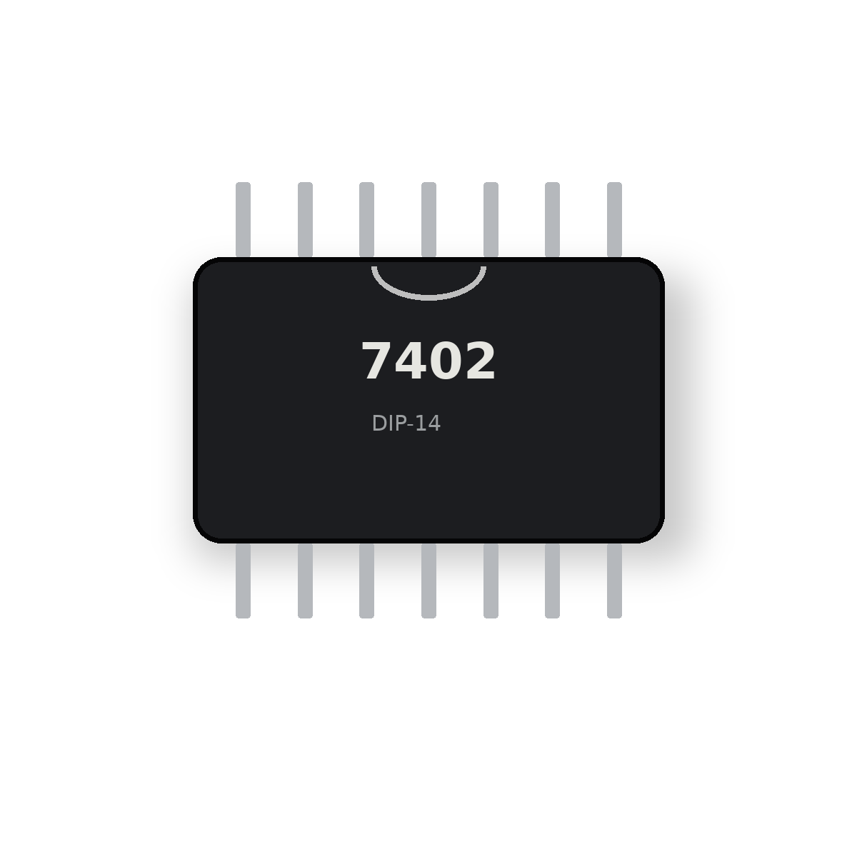 7402 IC Quad 2-Input NOR Gate DIP-14
