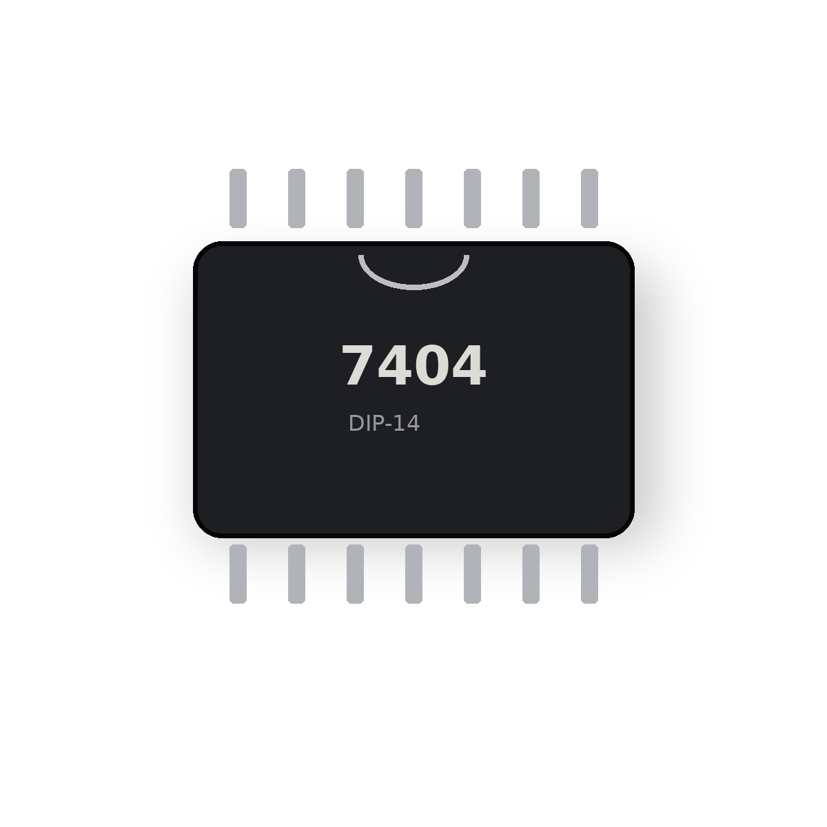 7404 NOT Gate 5V 24mA IC DIP-14