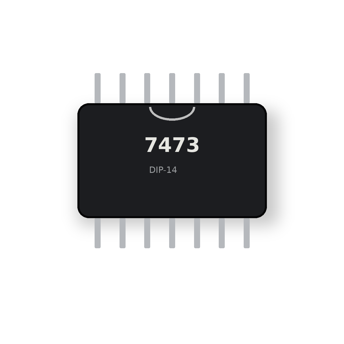 7473 IC Dual Master-Slave J-K Flip-Flops