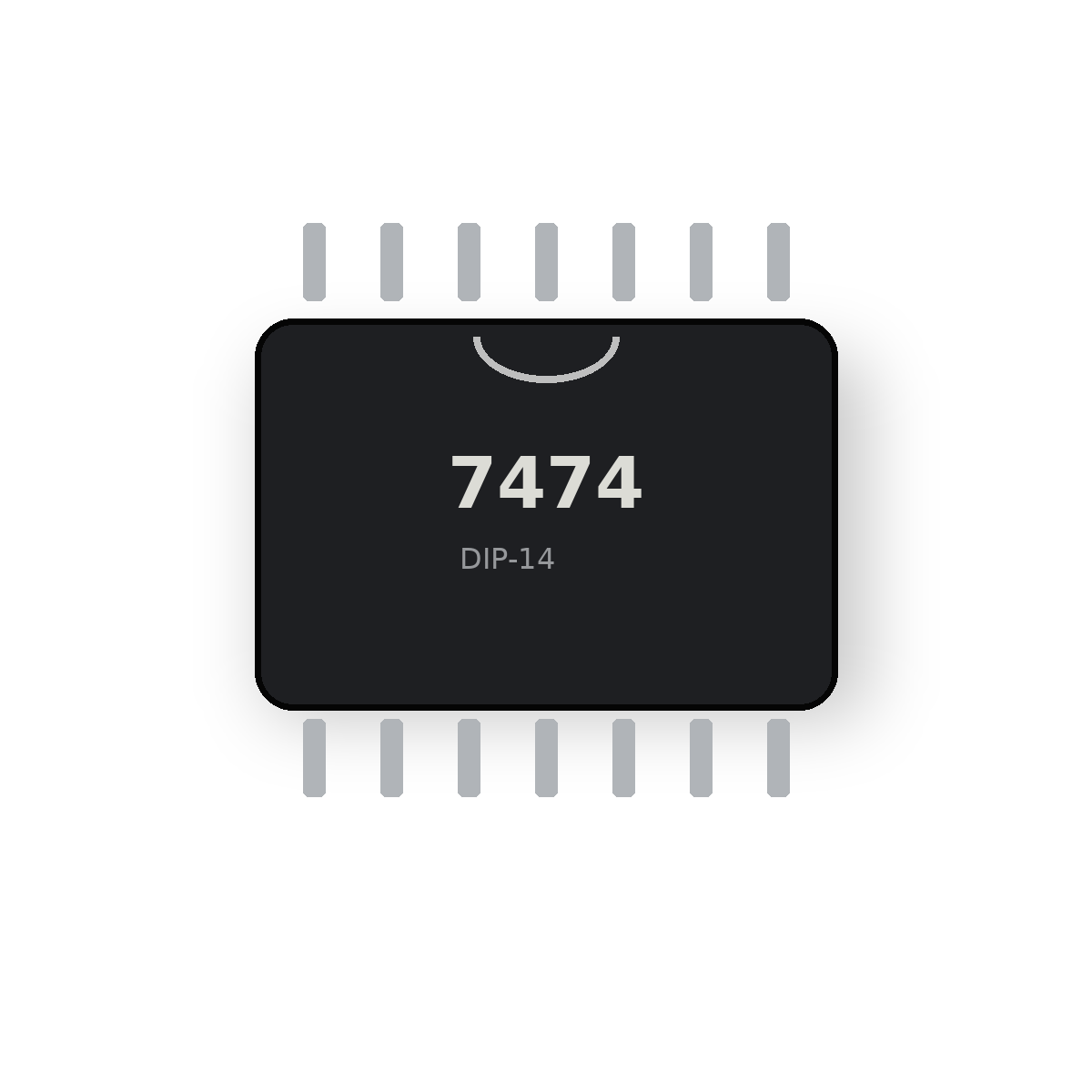 7474 IC D-type Flip Flop Counter or Delay Flip-flop