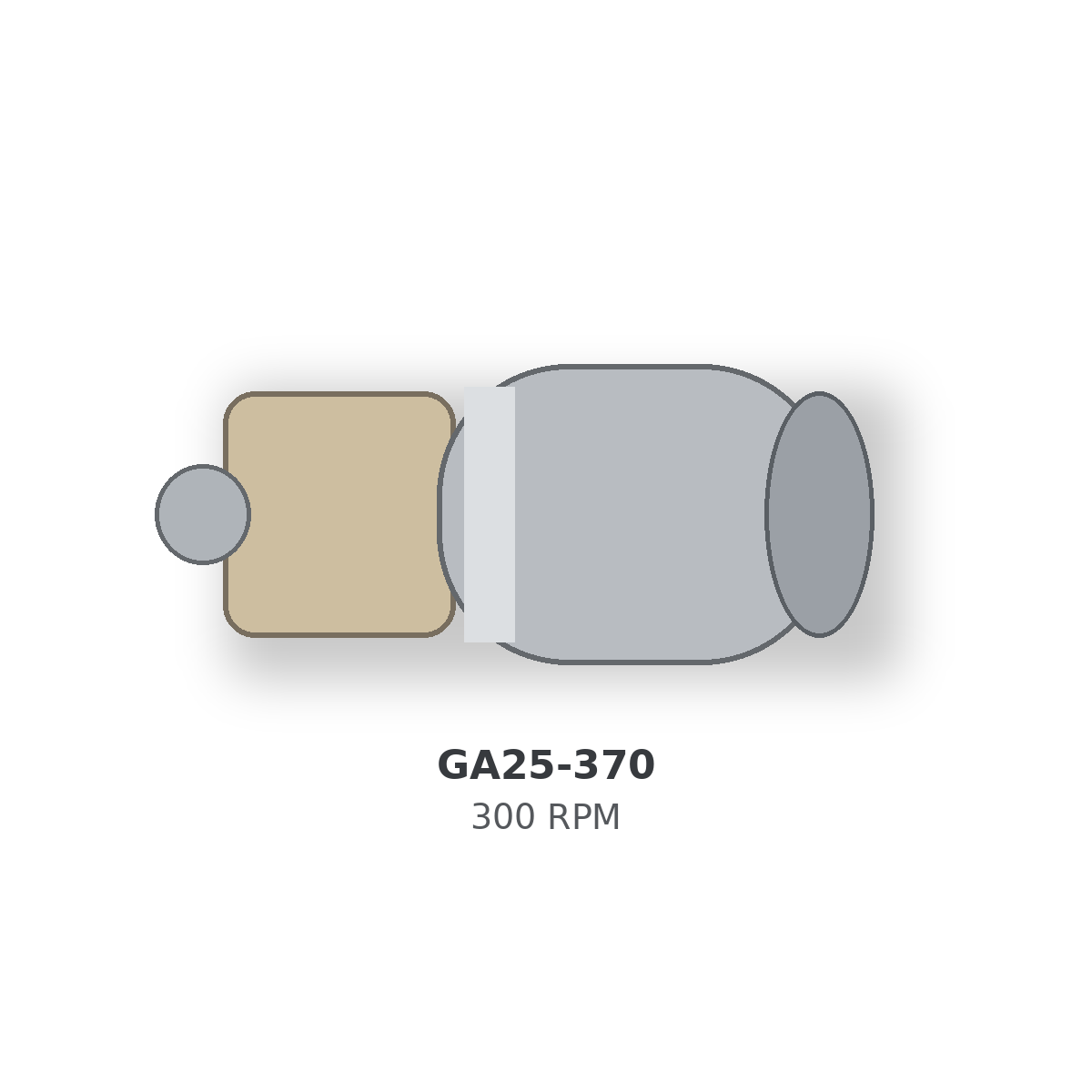 DC Motor GA25-370 With Gear Box 12V 300RPM