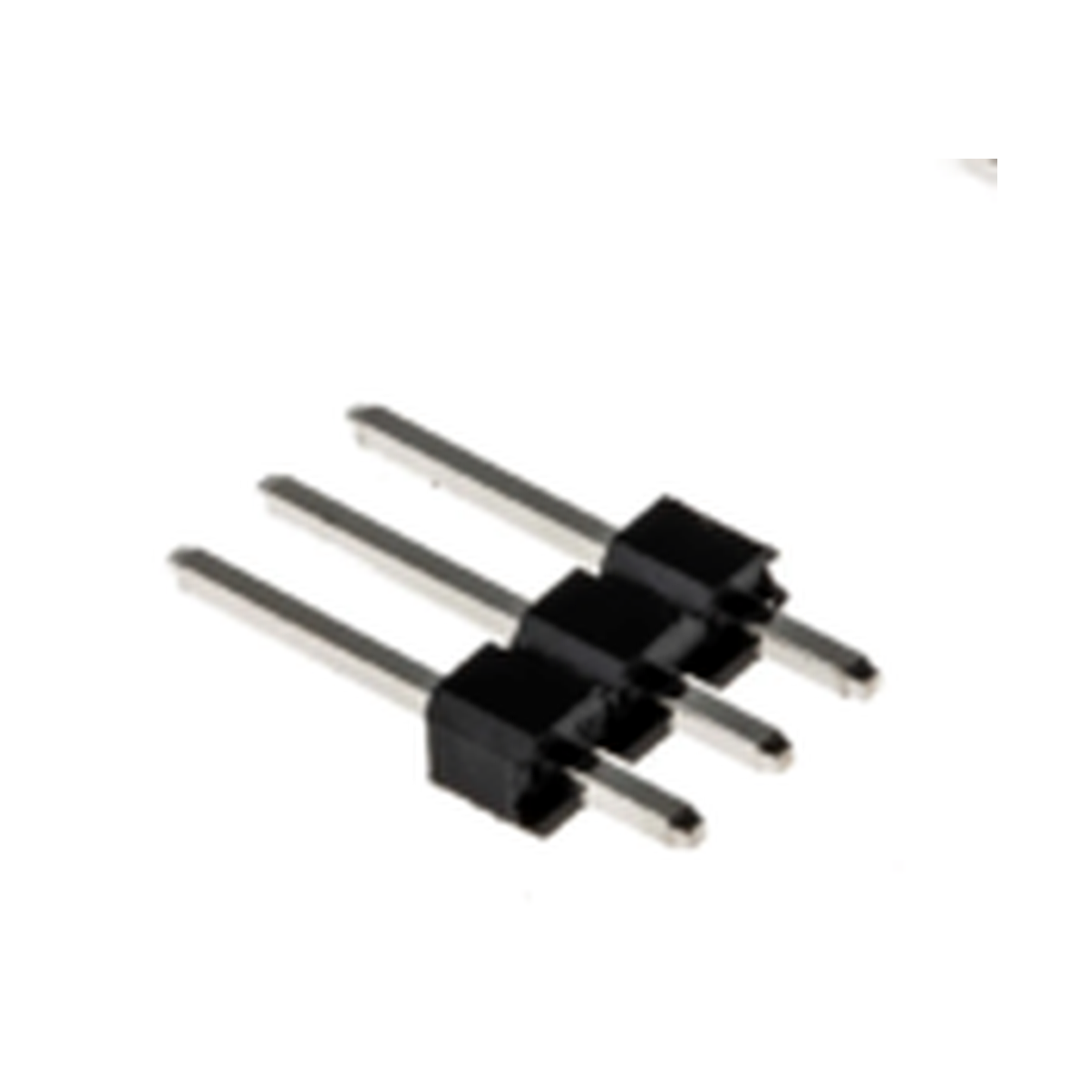 Pin Headers Male 2.54mm : 3Pin, Straight, Black, 11mm