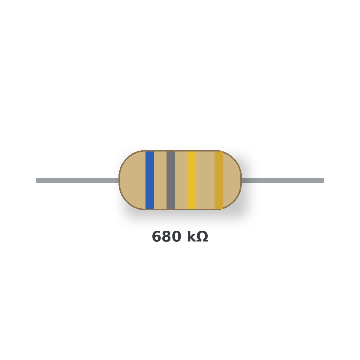 Carbon Resistor 680KΩ 0.5W Through Hole