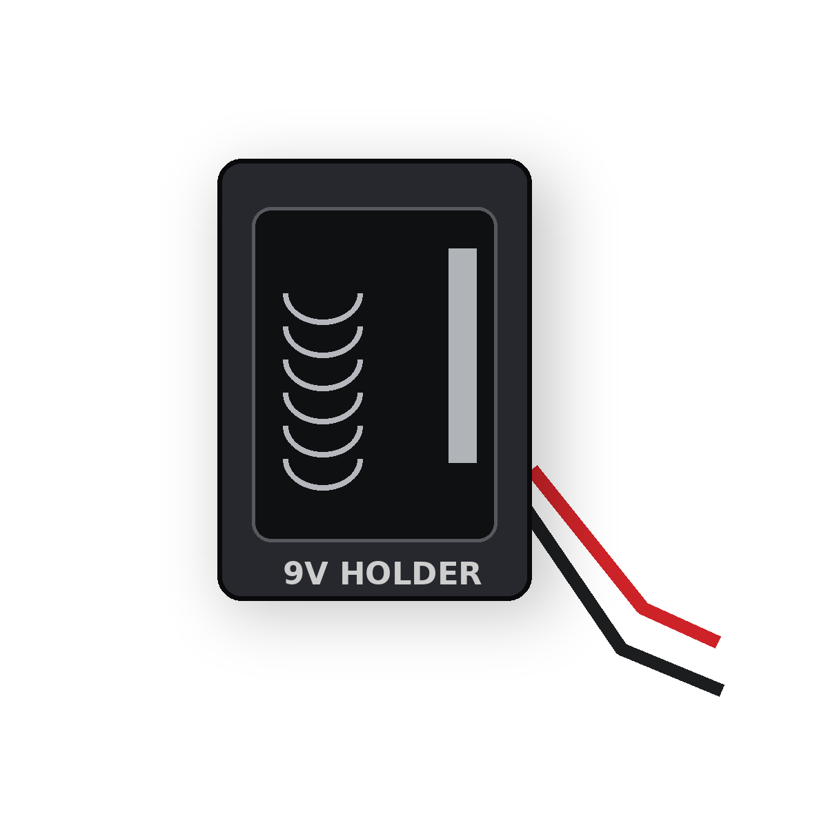9V Battery Holder with Wire