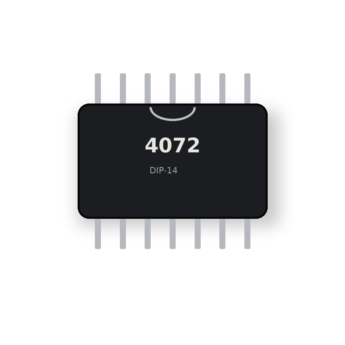 4072 IC Dual 4-Input OR Gate