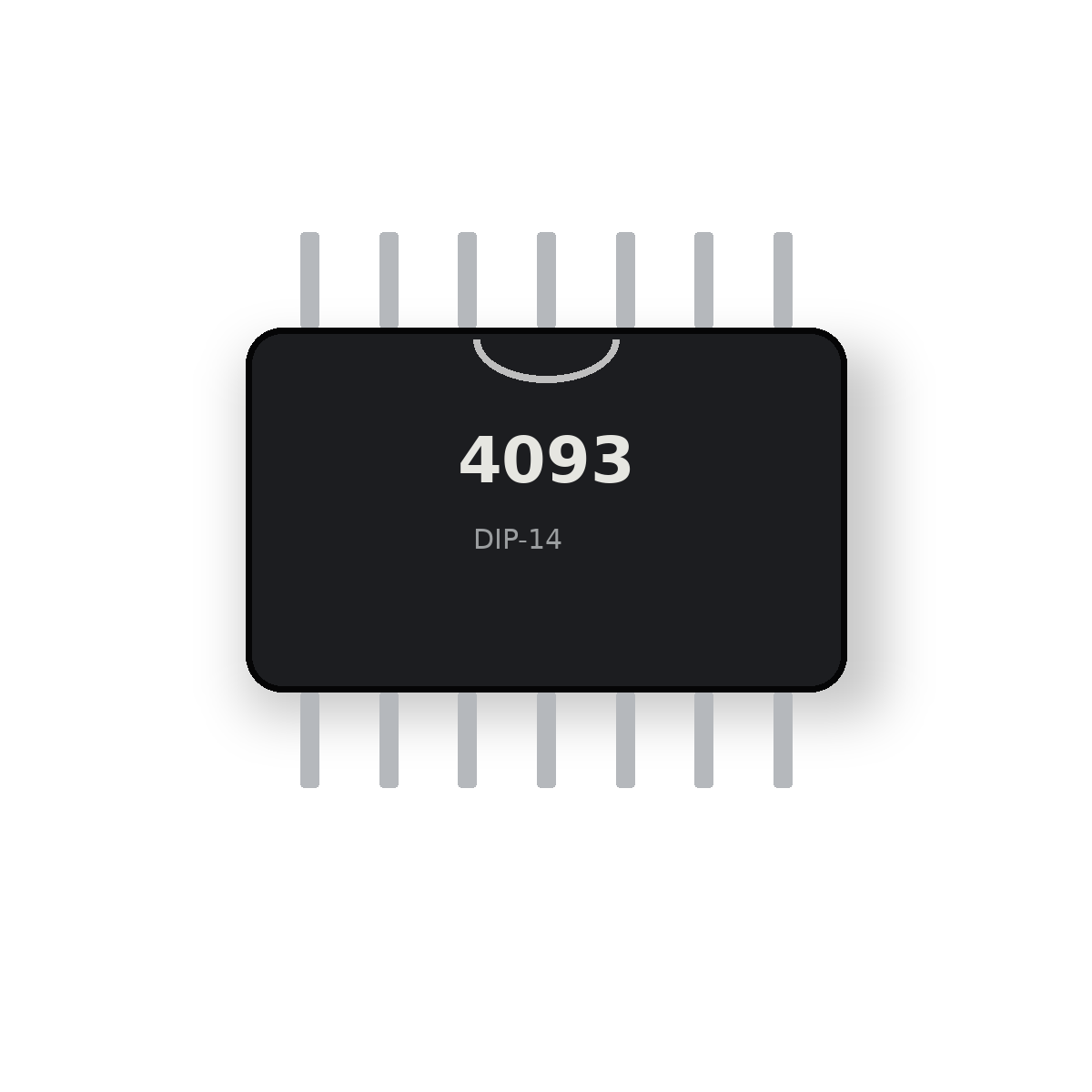 4093 Quad 2-Input NAND Schmitt Trigger